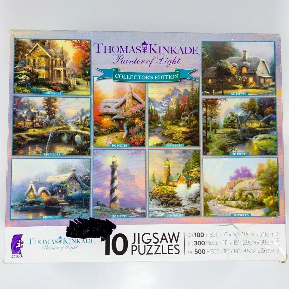 Thomas Kinkade 10 Home & Hearth Collections Jigsaw Puzzles